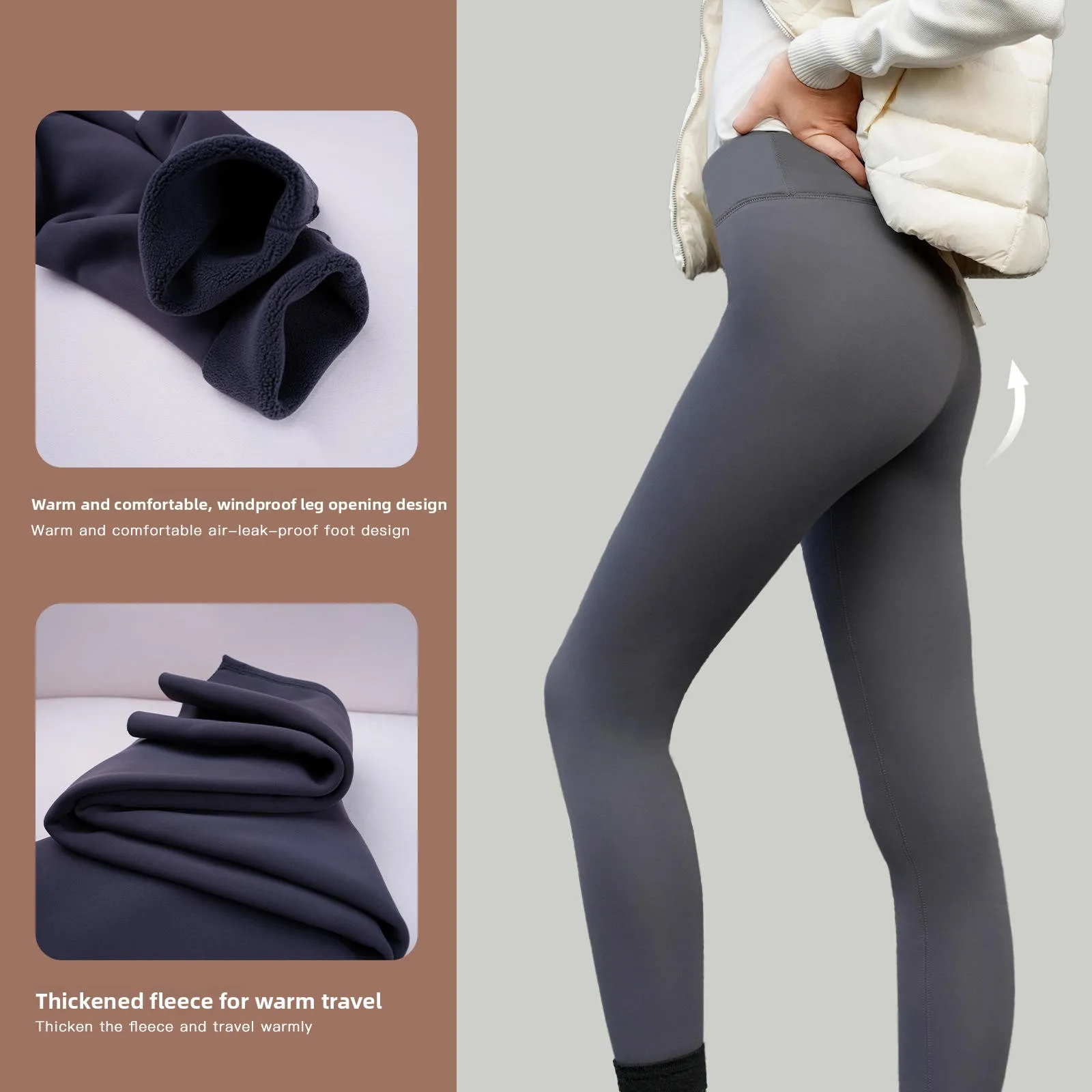 Women's Thi Yoga Pants Autumn Winter New Sle Pure Color Butt Lifting Slimming Nine Points Can Be Worn outside Fem Pants