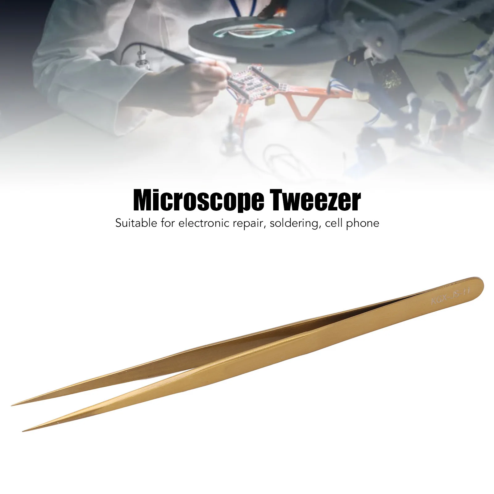 Nauwkeurigheid Pincet Draagbare Stabiele Corrosiebestendigheid Fijne Punt Pincet voor Mobiel PC Microscoop Pincet Draad Reparatie Pincet
