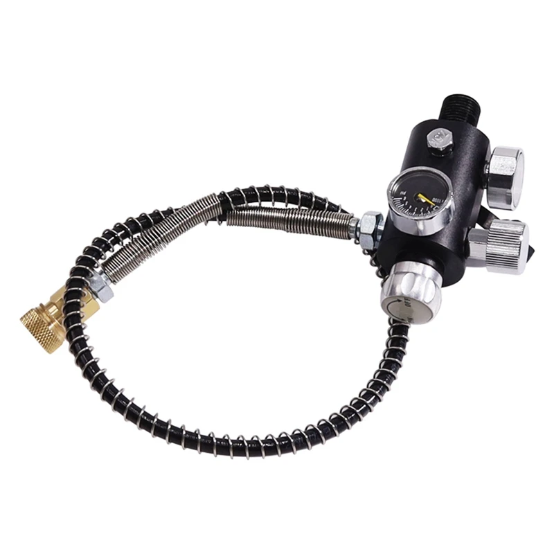 

Valve Scuba Adapter With Gauge Tank Filling Station Refill For Air Tank Bottle Cylinder Diving Parts
