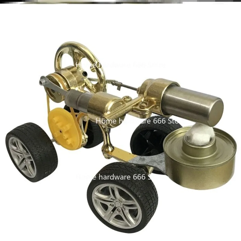 Mini Small Engine Alcohol Fuel Can Start Small Single Cylinder Metal Engine Real Engine Assembly Model