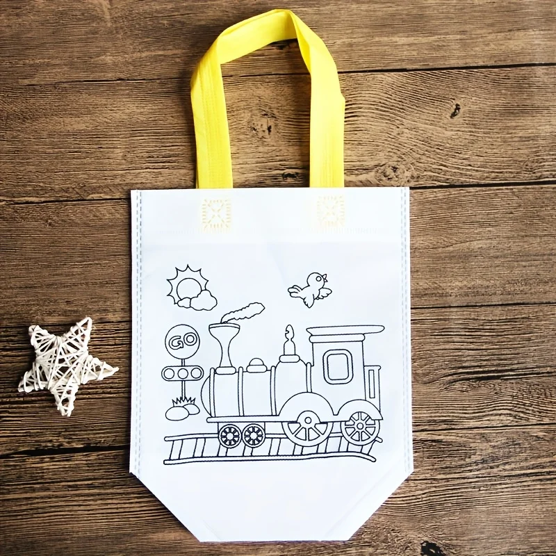 24 Stück (12 Beutel + 12 Marker), DIY Graffiti-Set mit Farbigen Markern, Wiederverwendbare Tier-Kunst Party-Geschenktüten, Aufbewahrungszubehör – Detail 6