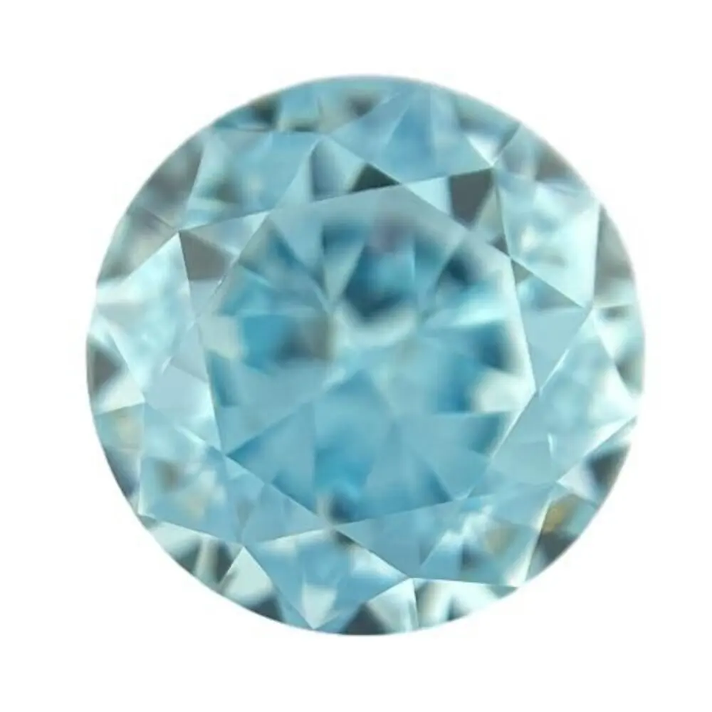 

Top Quality Round Shape Crushed Ice Cutting 5~10mm Sky Blue 9A Cubic Zirconia Gemstone Stone For Jewelry Rings Making