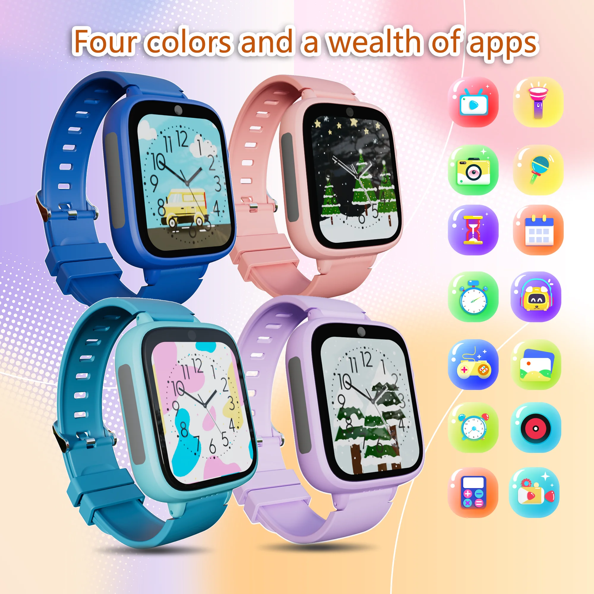 Smart Watch for Kids With 5 Games Alarm Clock Touchscreen Calendaring Camera Music Player Time Display Video & Audio Recording