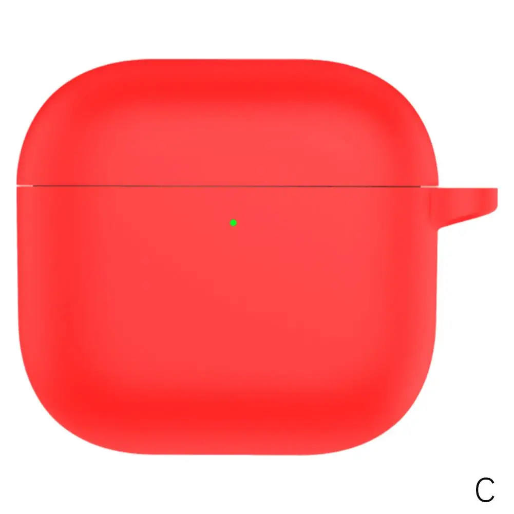 Para apple airpods 4 capa protetora de silicone macio cor sólida fone de ouvido funda escudo para airpods 4 casos de fone de ouvido b4e5