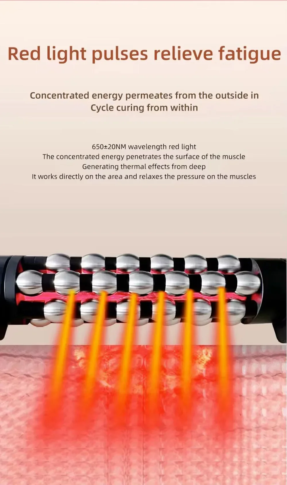 Neues 36 W entspanntes rotlicht beheiztes Massagegerät Rollmassagegerät 360 ° Rotierende innere Kugelrolle für den gesamten Körper gegen Cellulite – Detail 10