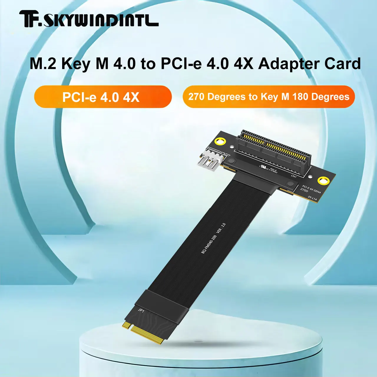

Карта адаптера M.2 Key M 4.0 к PCI-e 4.0 4X Удлинительный кабель Nvme 4.0 к PCI-e PCI-Express 4X 270 градусов к ключу M 180 градусов