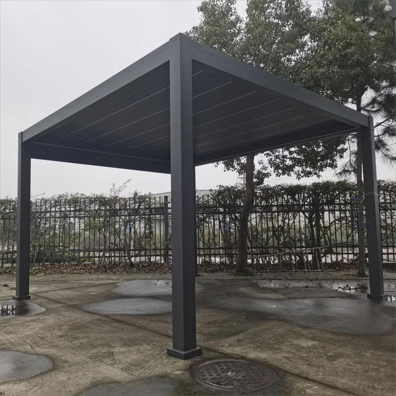 Factory Direct 2026 Aluminum Awning Canopy Pergola Outdoor Waterproof Gazebo Roof Ideas 3x3 3x4 4x3 4x4 4x5 4x6 6x3 6x4 6x5 6x6m view 3