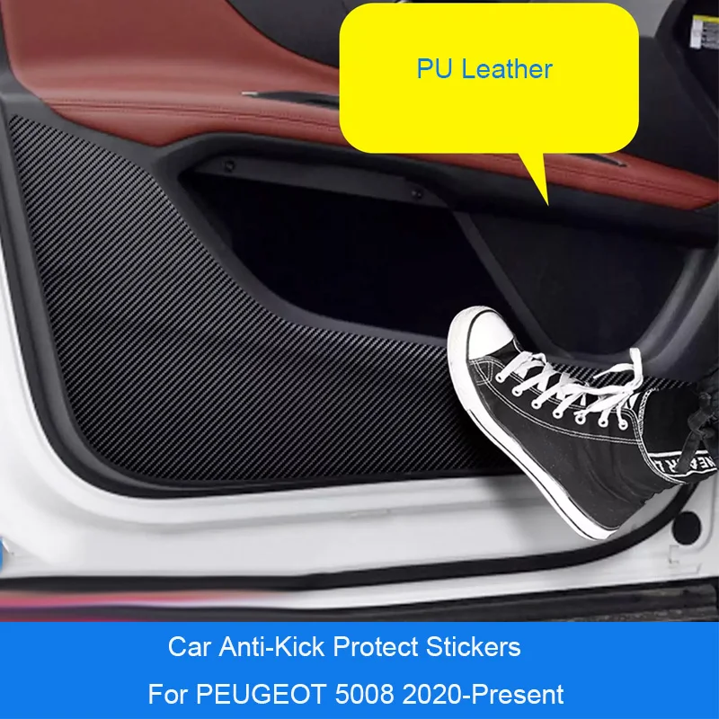 

Car Door Threshold Anti-Kick Protect Pad For PEUGEOT 5008 2020-PresentAuto Trunk Anti-Dirty Scratch Resistant Exterior Accessory