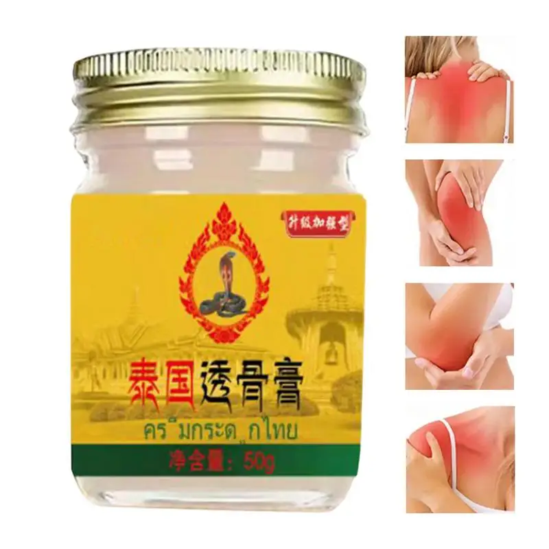 Tailândia Pomada Bálsamo para dores musculares articulares, Creme de Massagem Corporal, Gesso Médico, Produto de Saúde Profissional, 50g, Novo