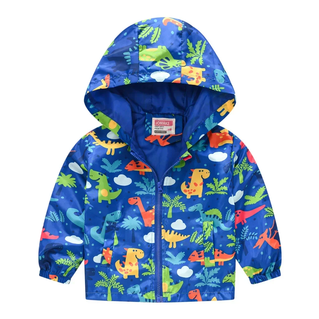 2024 Girl Clothes Children\'s Clothing Hooded Zipper Coat Windbreaker Baby Print Infant Waterproof Hoodies Girls Boys Jackets