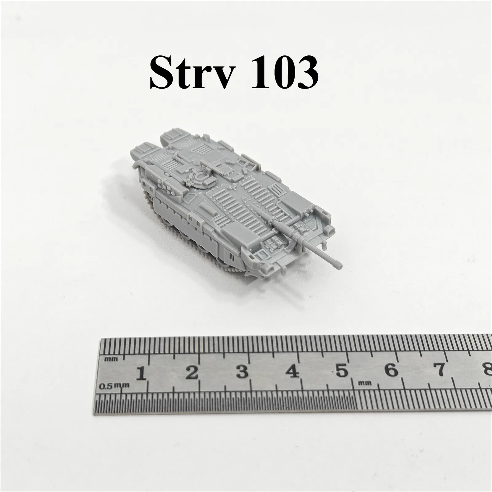 

Swedish Strv 103 Tank Destroyer,3D Printed,1/144 Scale Mini Tank Model,Resin,Paintable
