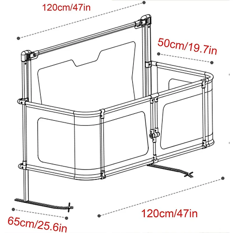 Simple and Lightweight Baby Cot Dual-use Comfortable Toddler Baby Bed within Bed Safety Protection Easy To Install Bedside Crib