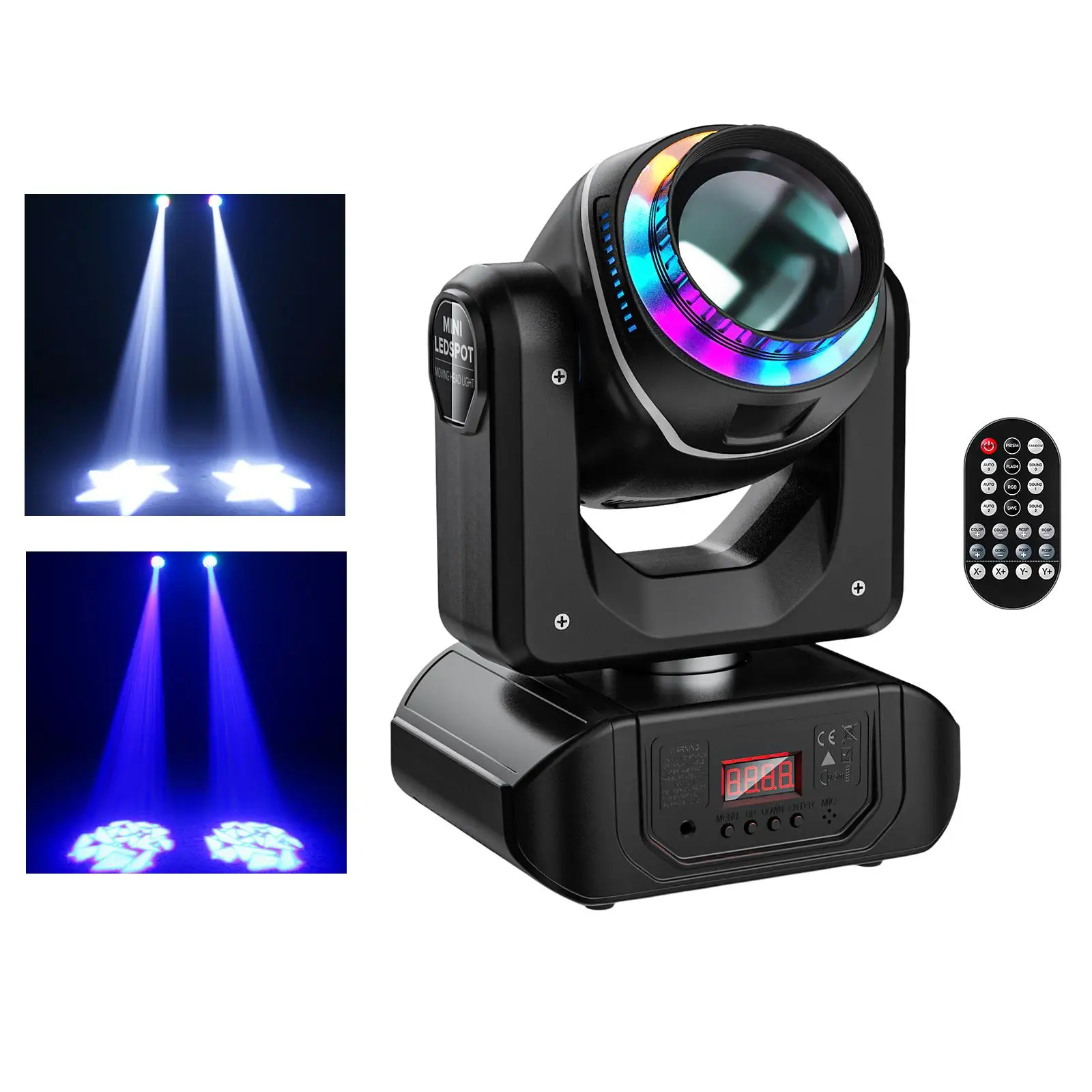 Moving Head Light Color/Pattern Changes 80 W Dmx512 Control Stage Lights Professional for Party Stage Bar Christmas Shows Disco