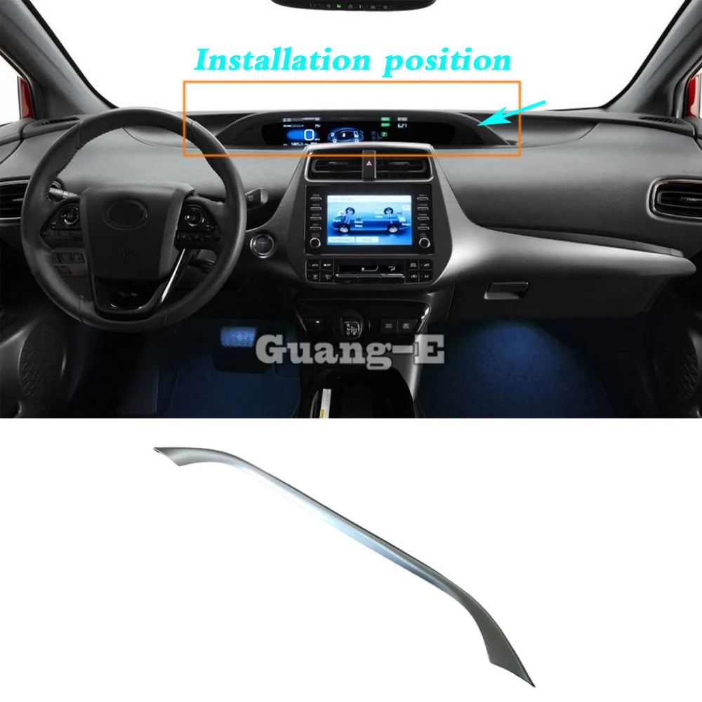 

For Toyota Prius PHV 2017 2018 2019 2020 Car Sticker Inner Cover Trim ABS Matte Middle Console Control Auto Interior Panel Frame