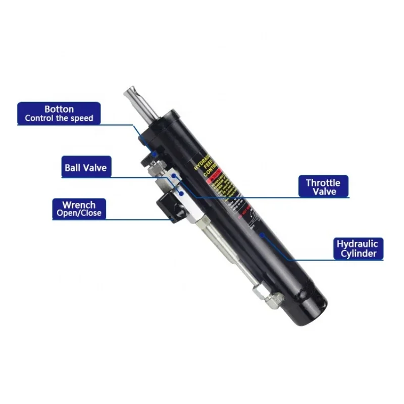 For hydraulic downfeed control cylinder for metal bandsaw