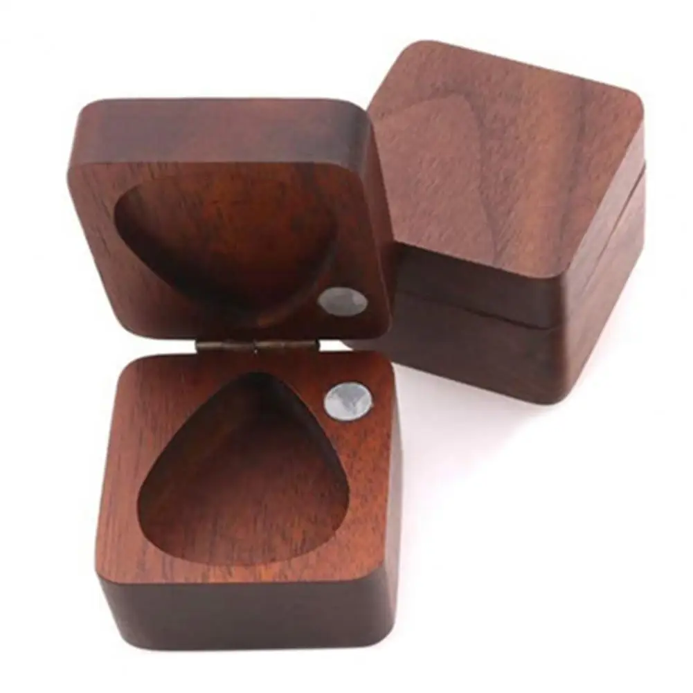 Solid Wooden Guitar Pick Holder Vintage Guitar Pick Holder Guitar Plectrum Box Guitar Pick Storage Box Holder Plectrum Container