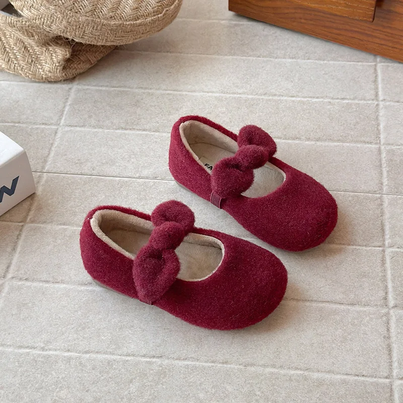 Child Winter Home Cotton Shoe2026 New Korean Edition Girl Soft soled Warm Shoe Casual Girl Anti slip Bean Shoe Autumn Short Boot