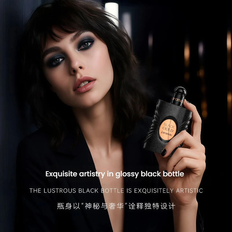 عطر لاراميد الأسود الذهبي 28 مل - عطر غني ومغري، رائحة تدوم طويلاً، فاخرة ومناسبة للجميع #3