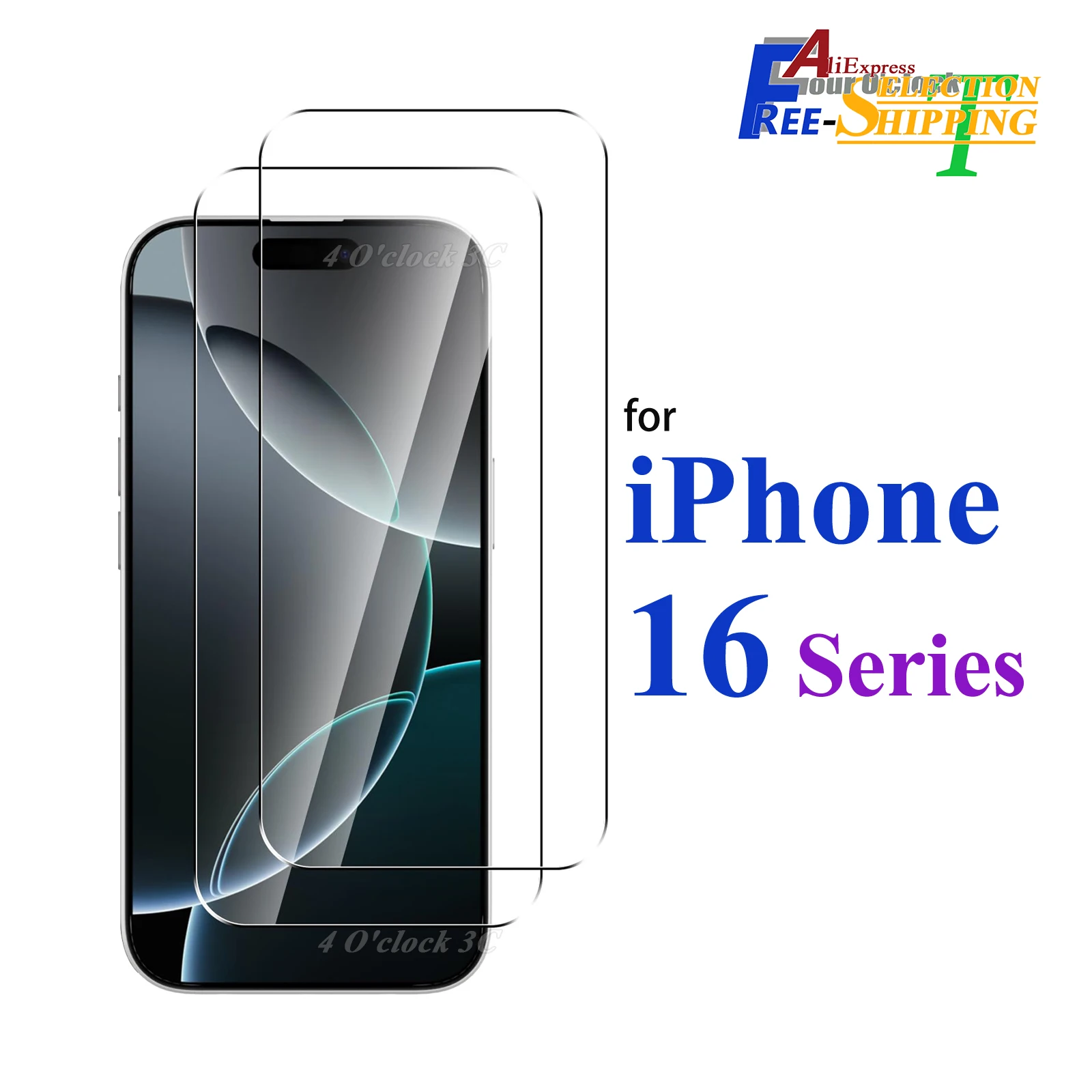 

For iPhone 16 Pro Max Screen Protector Tempered Glass Crystal Mica 9H HD Clear Transparent Anti Scratch