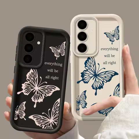 Butterfly Pattern Phone Case For Samsung Galaxy S25 S23 S24 S22 S21 Ultra S24 FE A14 A15 A35 A55 A53 A54 A25 A56 A16 TPU Cover
