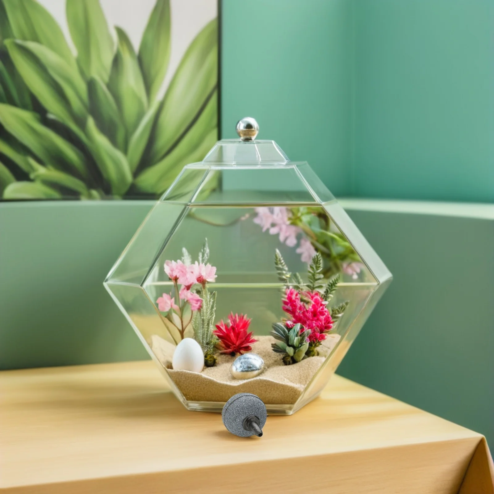 

12Pcs Fish Tank Bubble Diffuser Round Air Stone Mineral Material Durable Sturdy Even Tiny Bubbles for Aquarium