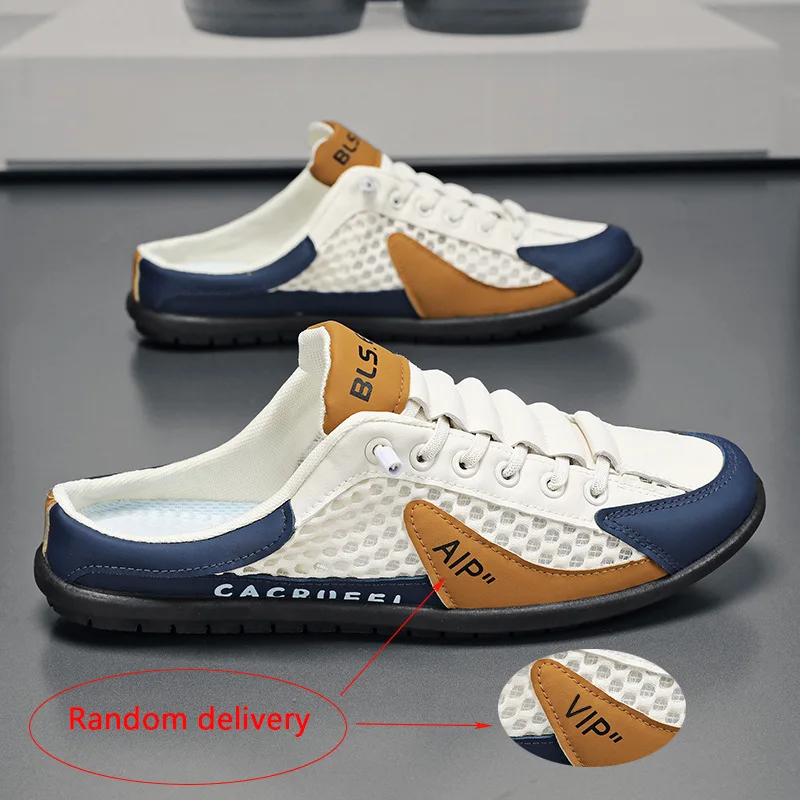 Fashion Men's Soft-soled Half Slippers Summer Men Trendy Bottom Casual Shoes Soft Sole Sneakers Zapatos De Hombre Plus Size 48