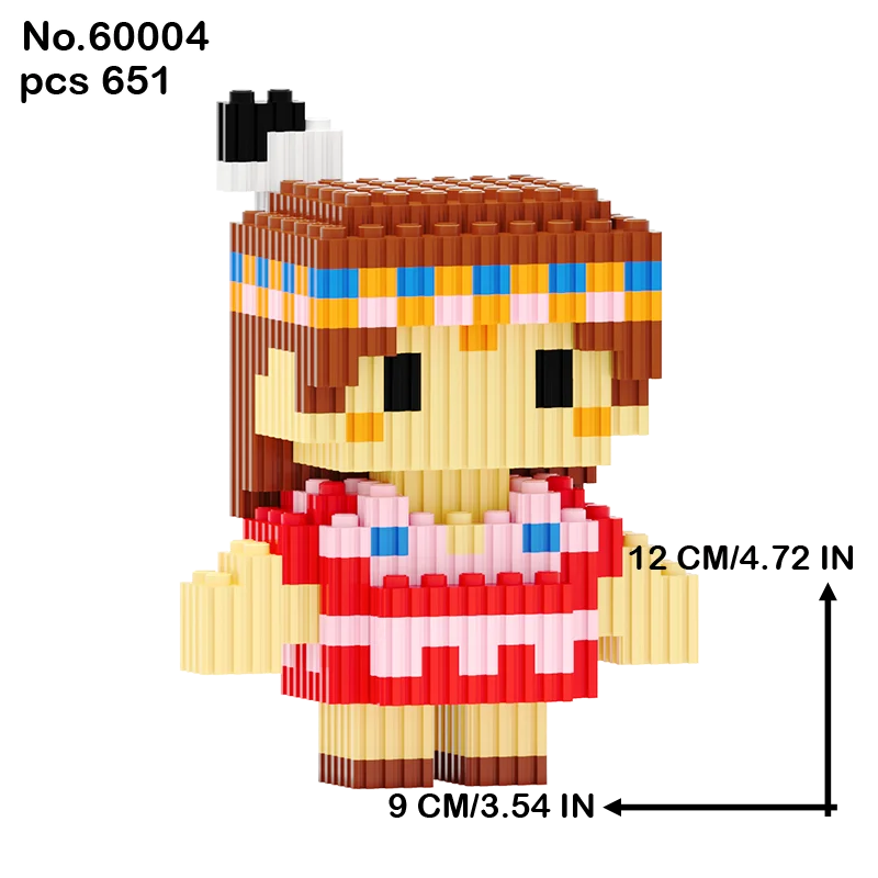 Mini pixel world building block character hand Goku children's handmade building block toy birthday gift doll d