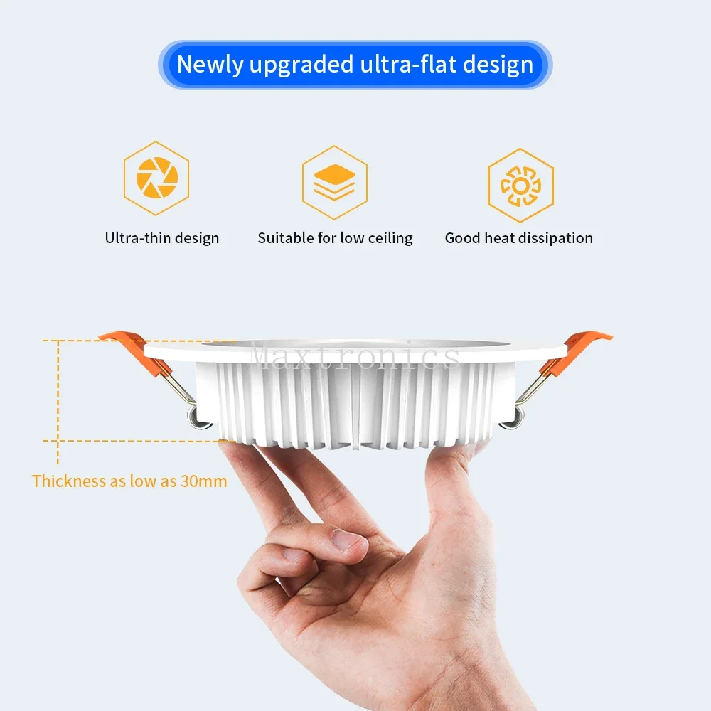 ZigBee3.0 RGBCCT LED Downlight 6W/12W 3.5In CRI90+ Smart Ceiling Recessed App Voice Alexa ZigBee2mqtt Conbee Tuya GL-D-013P/015P
