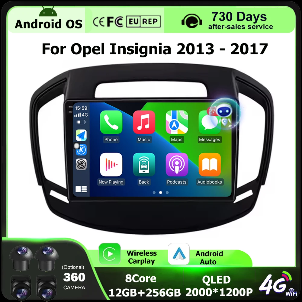 

Car Radio Multimedia Player GPS Navigation Tools For Opel Insignia 2013 2014 2015 2016 2017 Android Auto Carplay BT DSP WIFI 9''