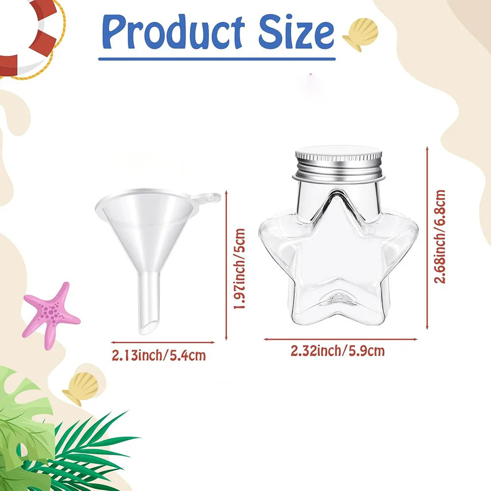 Plastic Sand Art Bottles with caps Sand Art Containers Kits for Kids Craft DIY Art Activity Group Wedding Birthday Party Gift