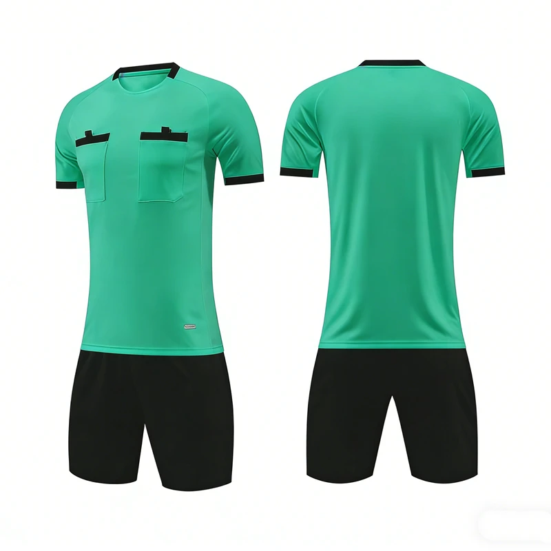 Ensemble d'arbitre de football professionnel Thaïlande – Tenue d'arbitre de football pour homme – Équipement d'arbitre adulte – Maillot et short de sport
