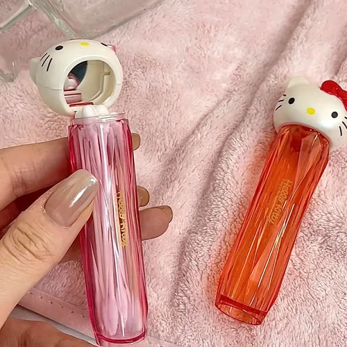 귀여운 산리오 헬로 키티 이쑤시개 상자, 애니메이션 여행 휴대용 면봉 상자, 아크릴 방진 미니 치과용 치실 보관 상자