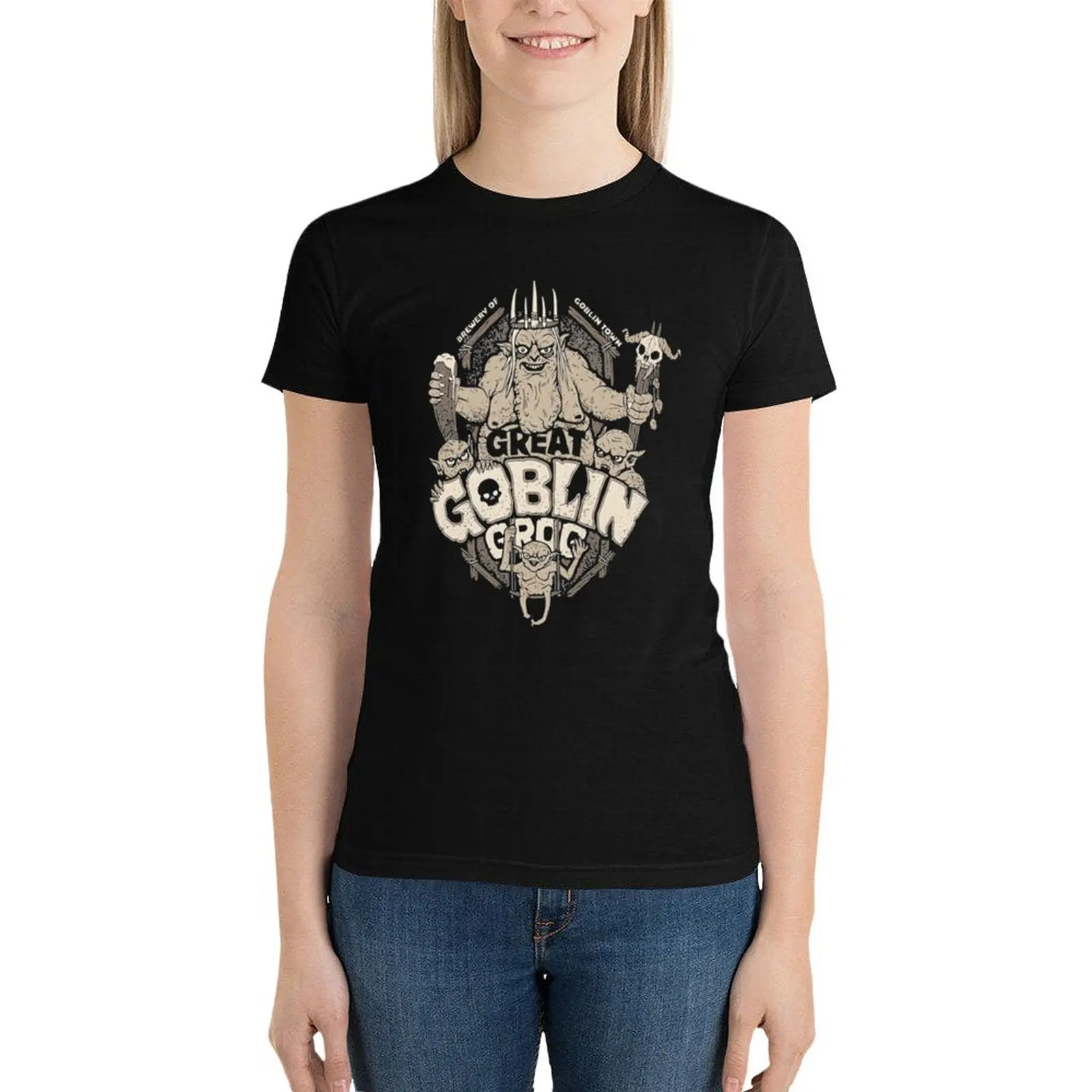 

Great Goblin Grog T-Shirt cute tops cute clothes aesthetic clothes summer tops Women's summer blouses 2024