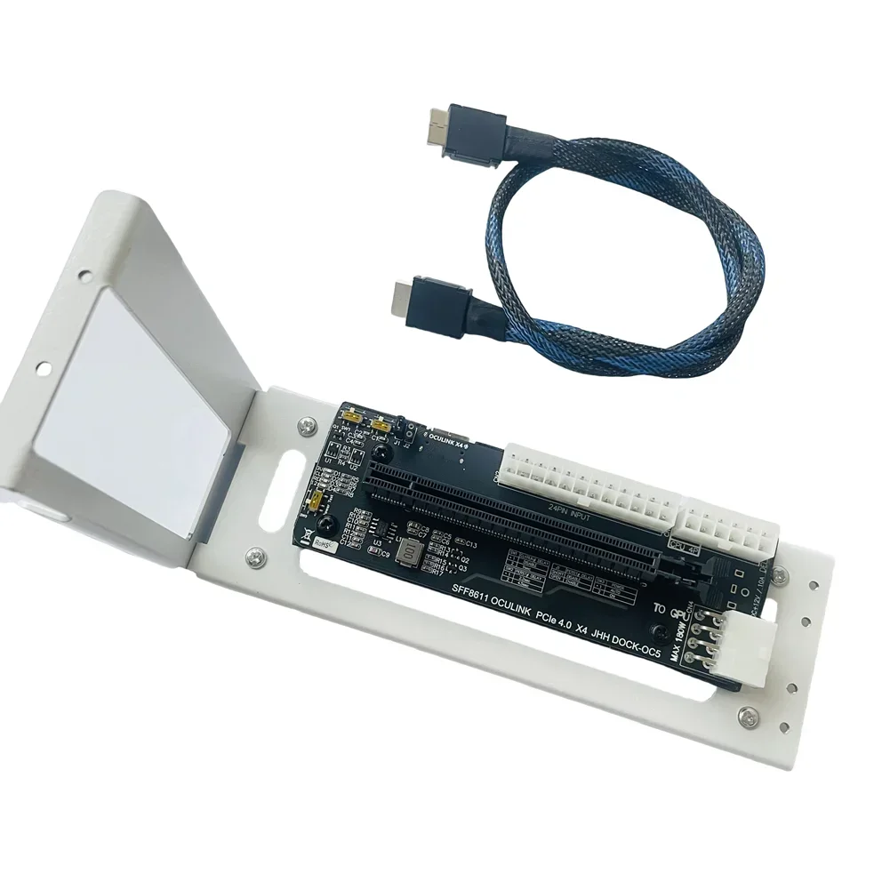 ADT-Link PCIE 4.0 X4 Gen4 SFF8611 Oculink / M.2 NVMe الكمبيوتر المحمول eGPU حافظة معدنية بطاقة الرسومات الخارجية GPU Dock ATX GDP محول #6