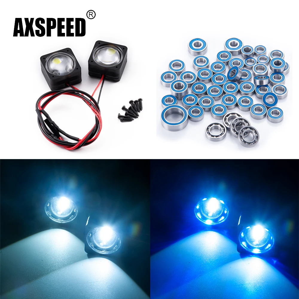 AXSPEED Scheinwerfer Scheinwerfer Angel Eyes Licht/Abgedichtetes Lager Set für VS4-10 Phoenix 1/10 RC Auto Upgrade Teile Zubehör