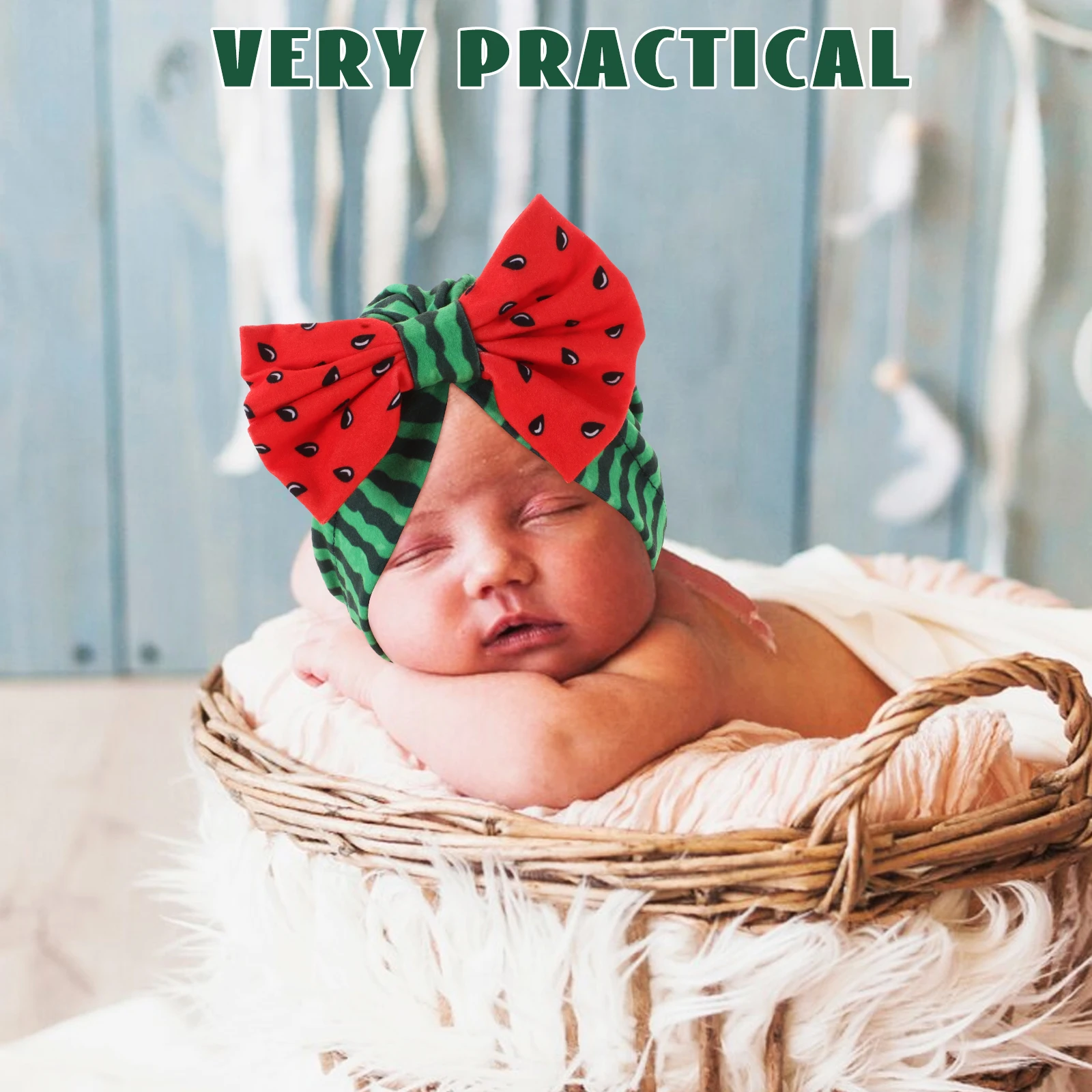 

Watermelon Baby Hat Polyester Newborn Cap Toddler Girl Boy Hats Infant Warm Decorative Beanie Kids Accessories