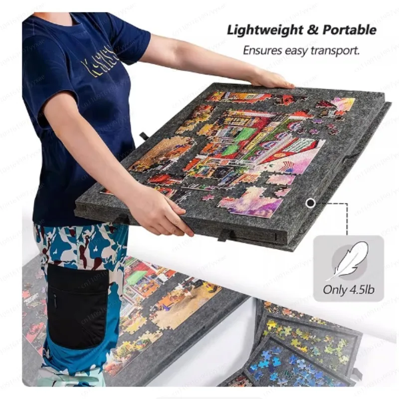 Puzzle Sorting Board - Puzzle Table Board, 6 Drawers with Stand/Cover, Portable Puzzle Board