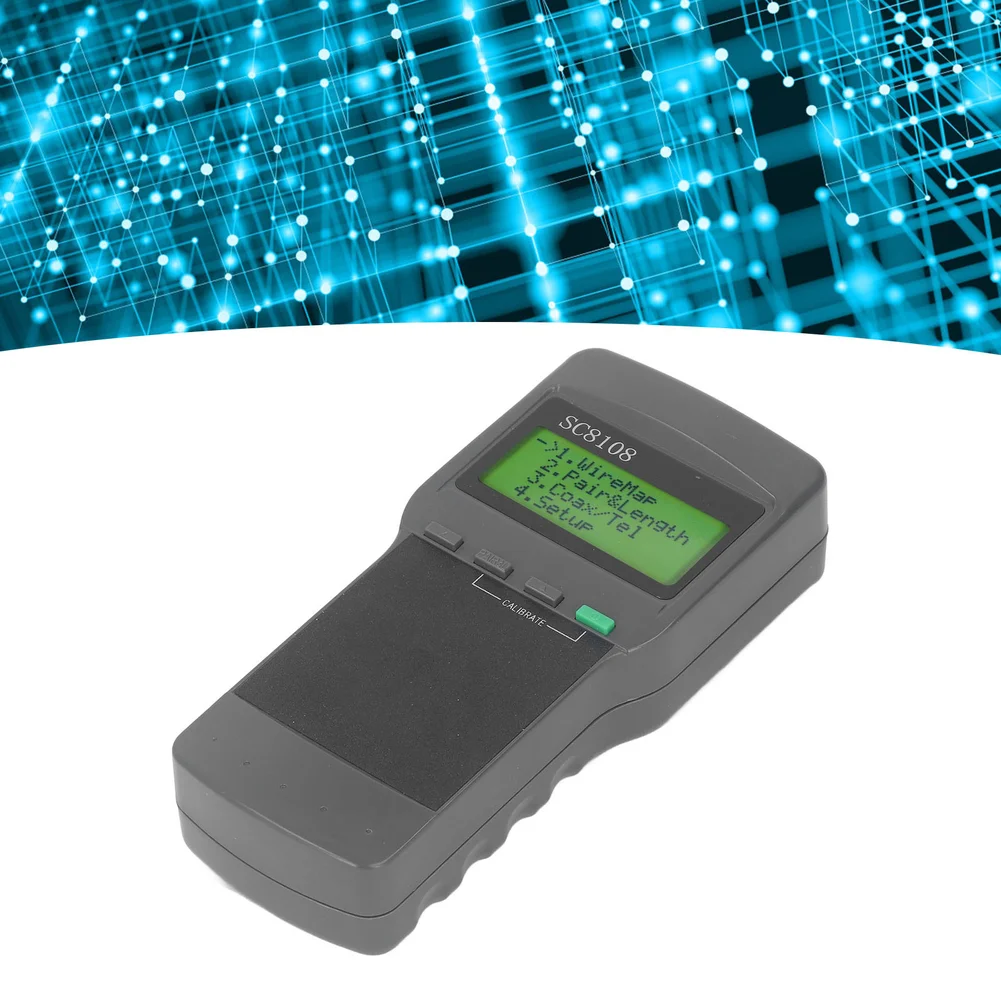 SC8108 Network Cable Tester Breakpoint Detector For RJ45 Cable Pairing Device Portable LCD Network Tester ﻿Network Analyzers