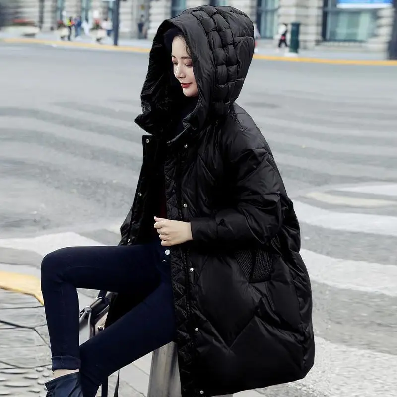 Winter New Women's Down Jacket Commuting Fashionable Loose White Duck Down Jacket