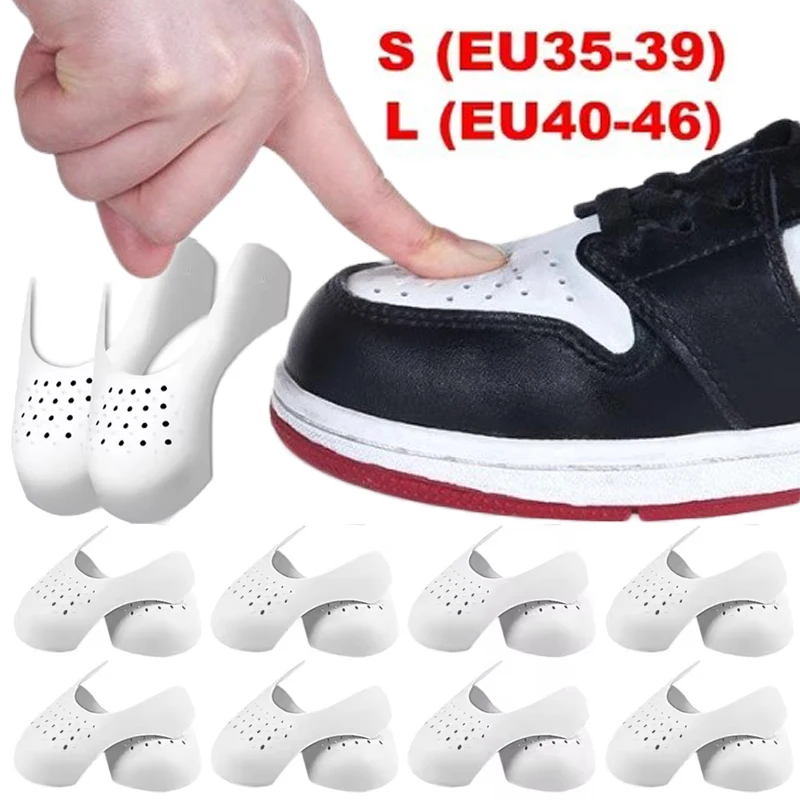 4Pcs Crease Protector Shoe Head Stretcher Sneaker Sport Crease Protector Anti Crease Wrinkled Fold Shoe Support Toe Cap Dropship