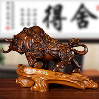 European Style Resin Bull Statue Modern Art Sculpture Home Auspicious Animal Best Gift Simple Taurus Ornament