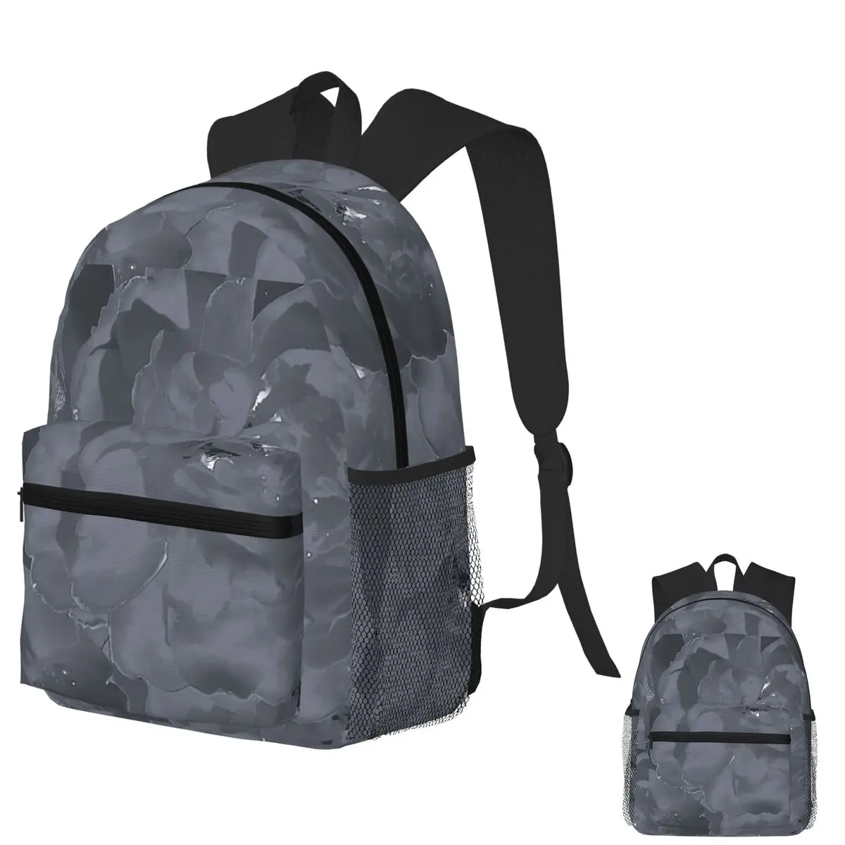 

Great Wave Of Flower Design Student Backpack School Bag Hiking Travel Daypack for Men Women Fashion Bookbag Shoulder Bags