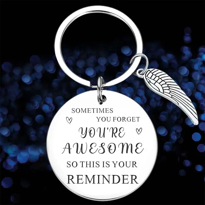 

New Inspirational Birthday Christmas Keychain Pendant Friend BFF Men Teen Girls Boys Gifts Key Chain