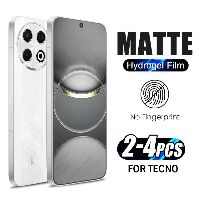 

2-4Piece Matte Hydrogel Film for Tecno Spark 30 20 10 Pro 30C 20C 20P 10C Screen Protector for Spark Go 2024 GO 1 1S Not Glass