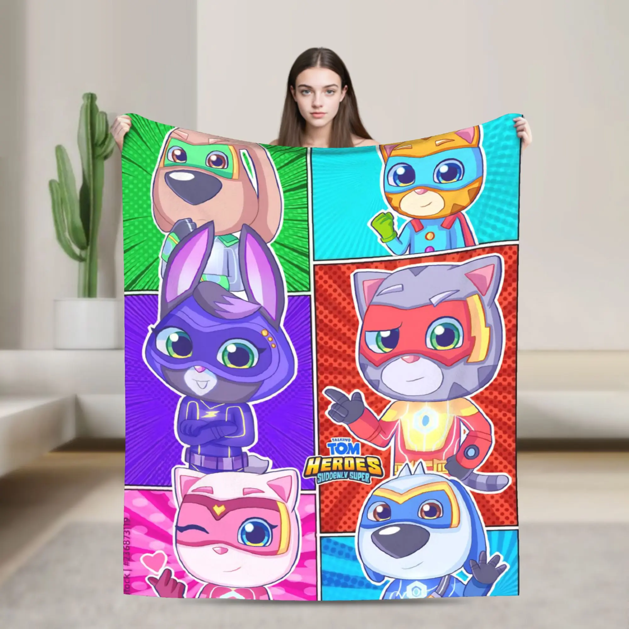 T-Talking T-Tom And F-Friends Blankets Fleece  Relax Ultra-Soft Throw Blankets for Bedding Plush Thin Quilt