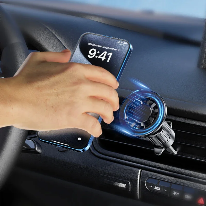 

2 in 1 Car Magnetic Phone Holder Strong Magnet Car Air Outlet Clip Cellphone GPS Bracket For Iphone 16 15 14 Xiaomi phone Mount