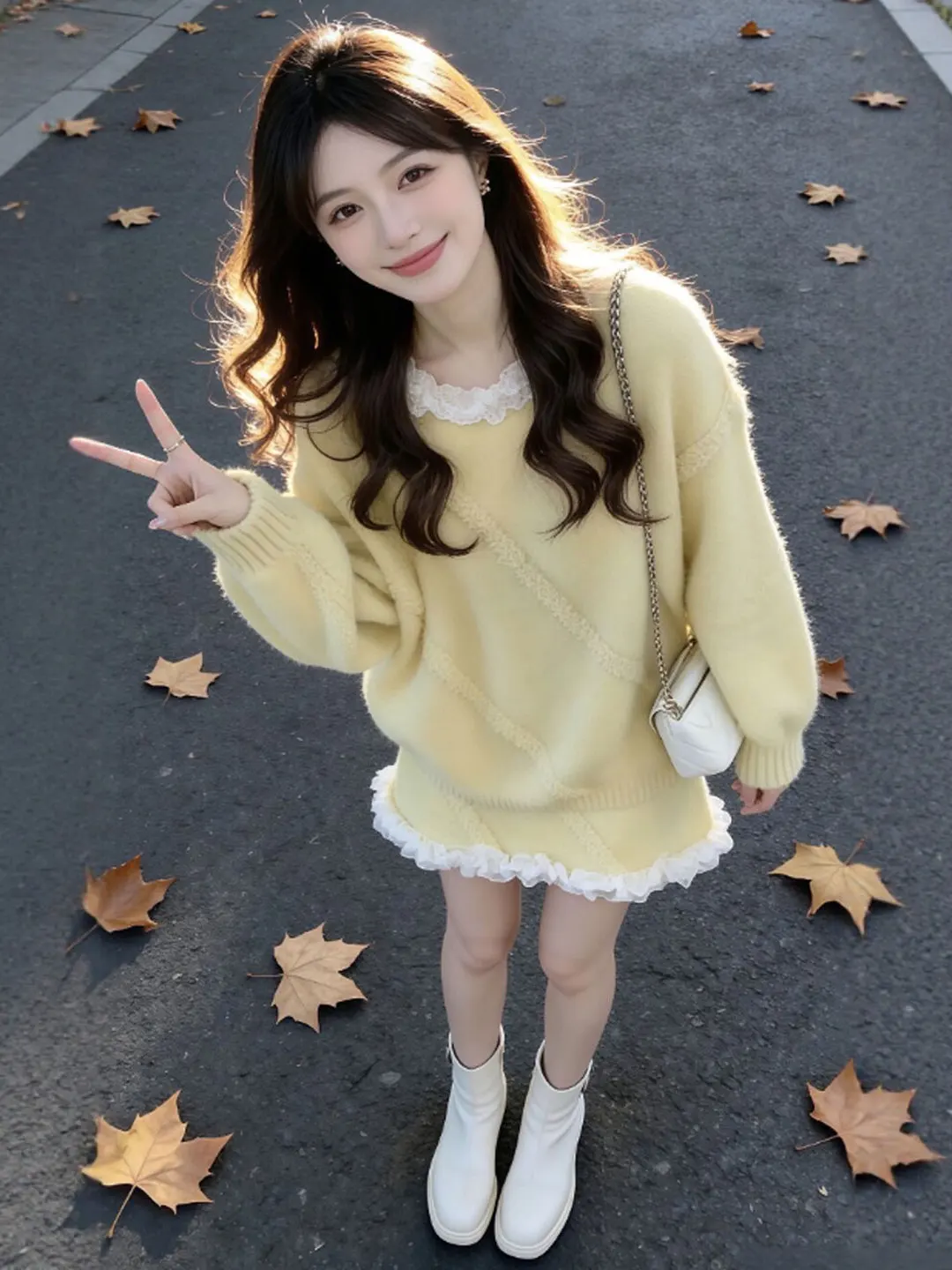 

Уникальный вязаный комплект из топа и юбки для женщин: омолаживающий зимний модный корейский стиль, удобный, с хлопковой подкладкой