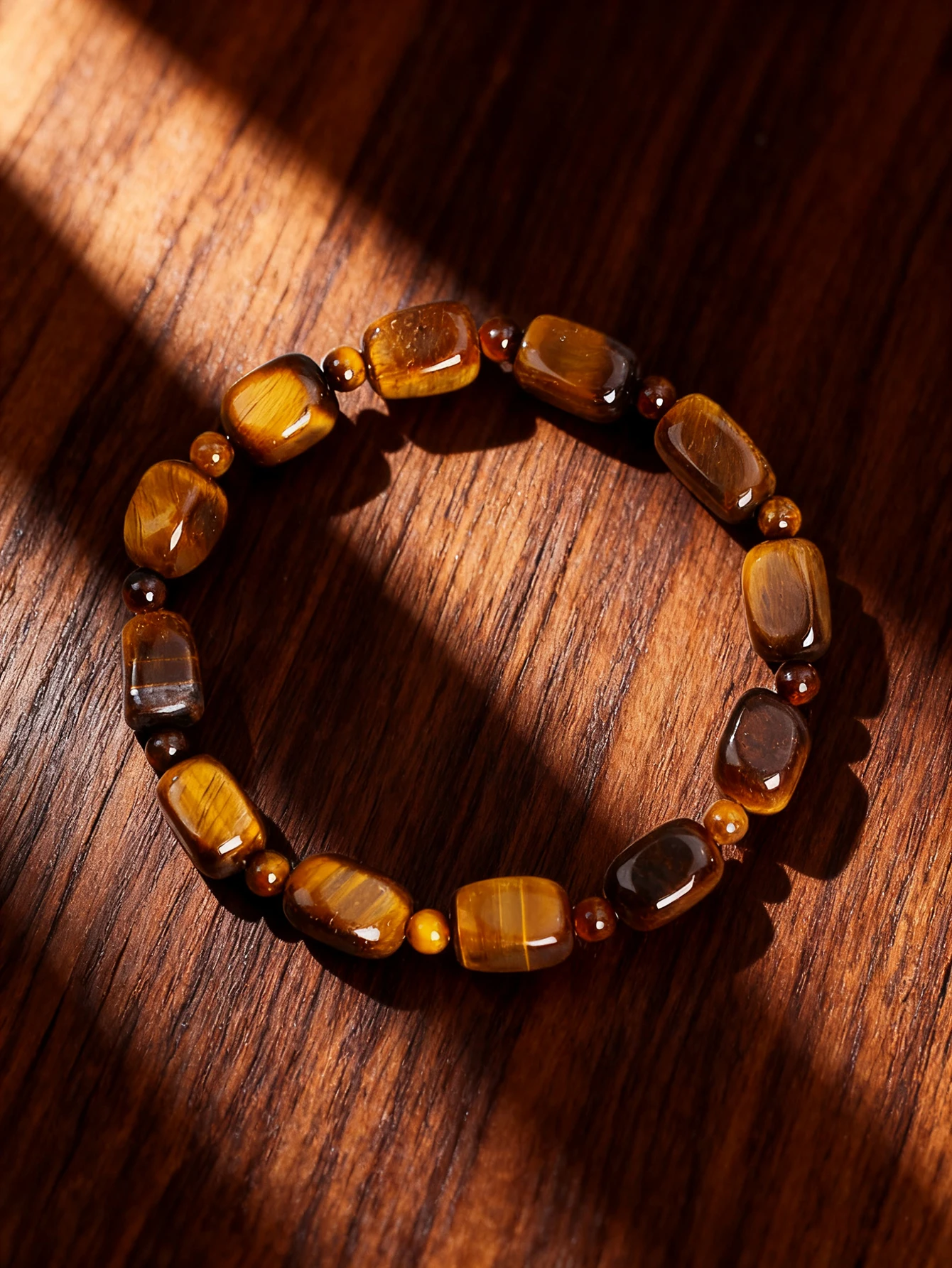 

Rectangular Yellow Tiger Eye Beads Bracelets 4mm Natural Stone Beads For Energy Healing Reiki Charm Protection Courage Jewelry
