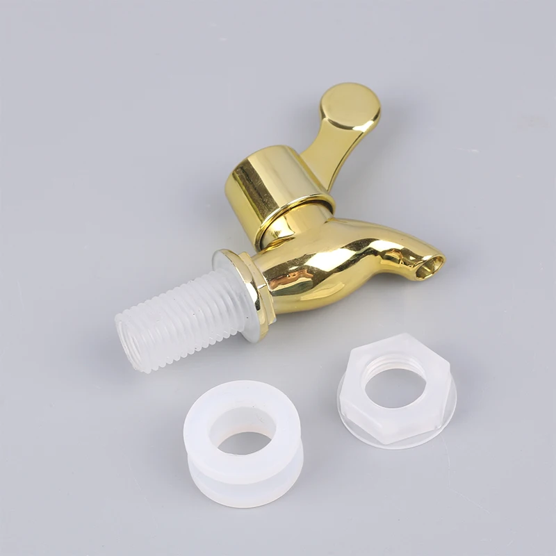 1PC Gold Leak Proof Faucet Water Tap Plastic Glass Wine Bottle Faucet Jar Barrel Water Tank Faucet With Filter Wine Valve