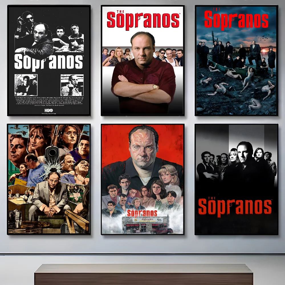 ملصق فيلم The Sopranos Family ديكور المنزل HD جدار لزج مقاوم للماء غرفة المعيشة المنزلي غرفة نوم زخارف للحانات
